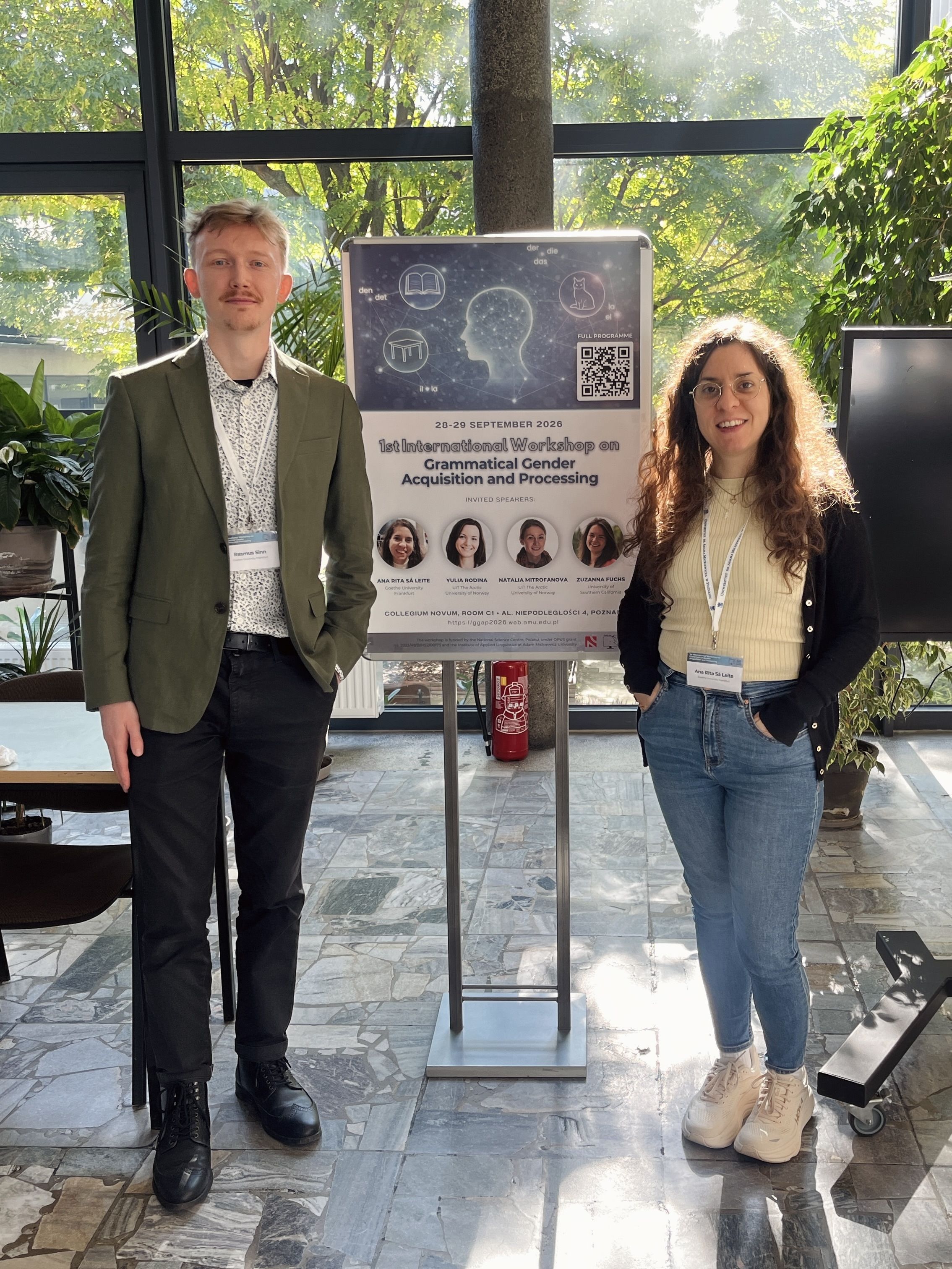 Rasmus Sinn and Ana Rita Sá Leite ready to present in Poznań, Poland